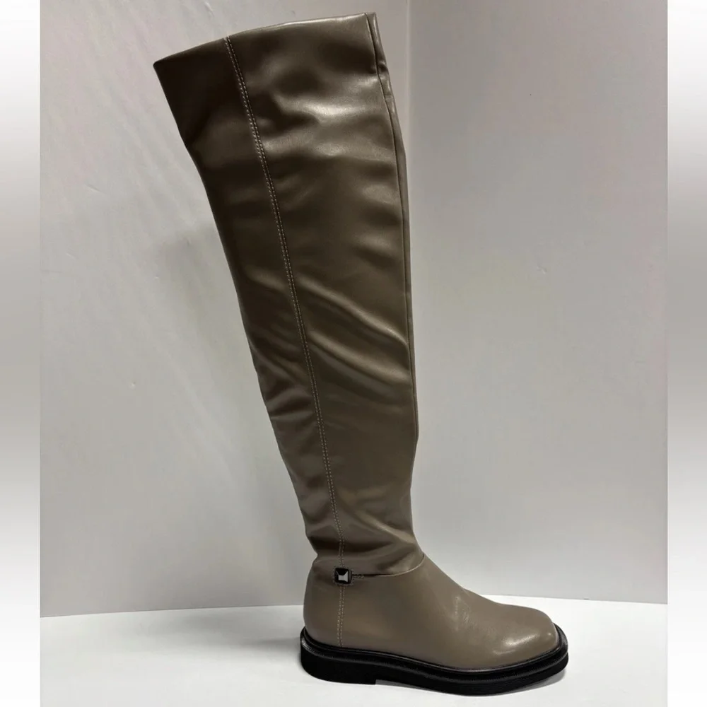 Franco Sarto Women’s Angeli Grey Over The Knee Boots, Size 6.5 M